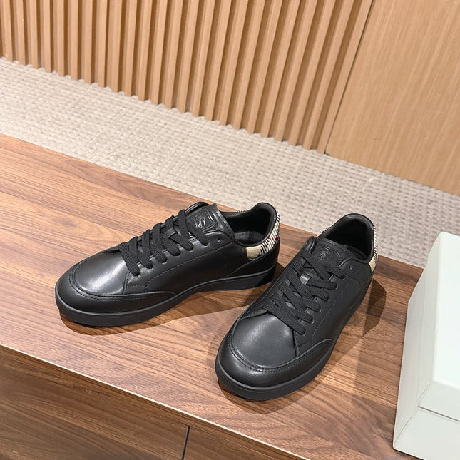 BURBERRY 26S SNEAKERS IN BLACK SOFT CALFSKIN