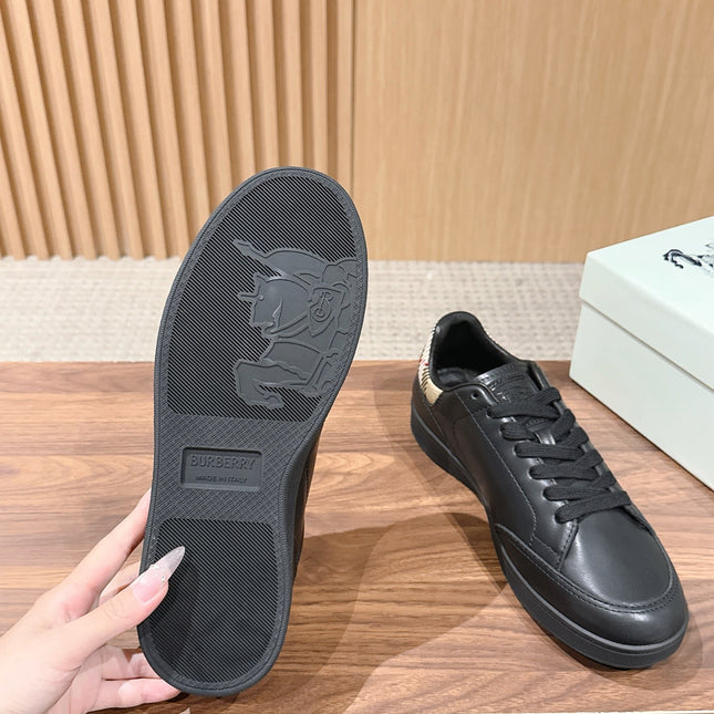 BURBERRY 26S SNEAKERS IN BLACK SOFT CALFSKIN