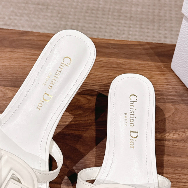 DIOR 26S HEEL SANDALS IN WHITE CALFSKIN STRAPPY