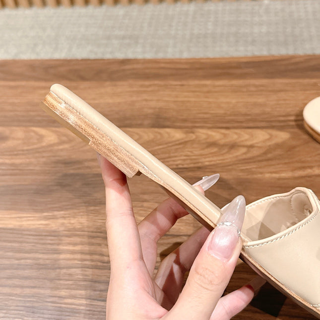 DIOR 26S SLIDE SANDALS IN LIGHT PINK CALFSKIN CD LOGO