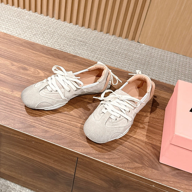 DIOR 26S LOW TOP SNEAKERS IN LIGHT PINK SUEDE