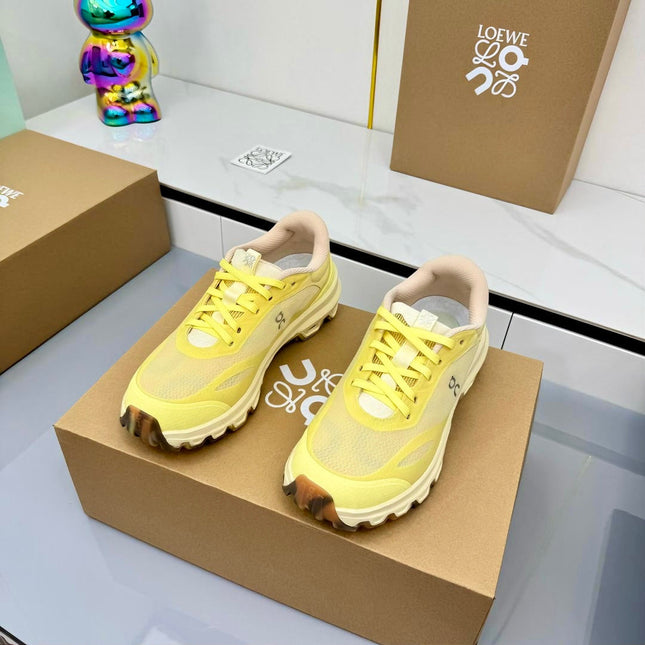 LOEWE 26S RUNNING SNEAKERS IN LIGHT YELLOW MESH