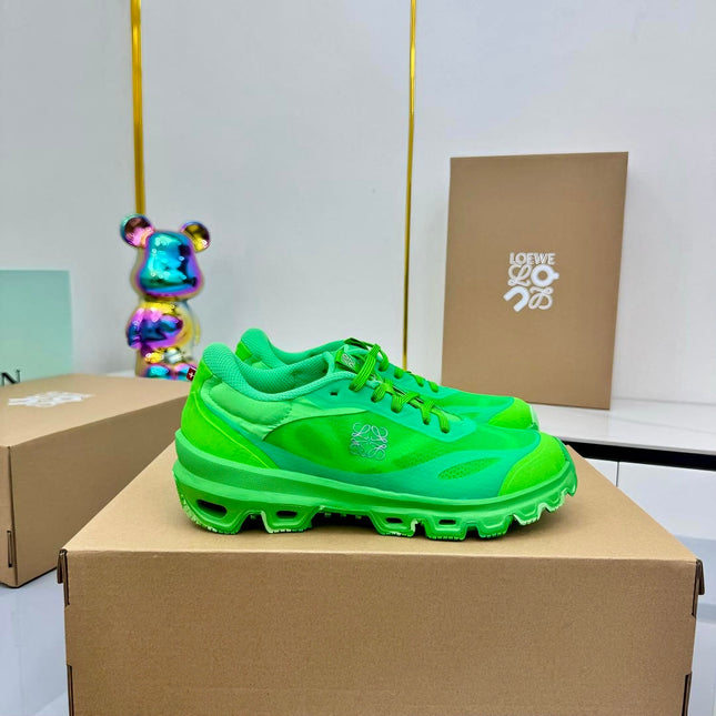 LOEWE 26S RUNNING SNEAKERS IN GREEN MESH