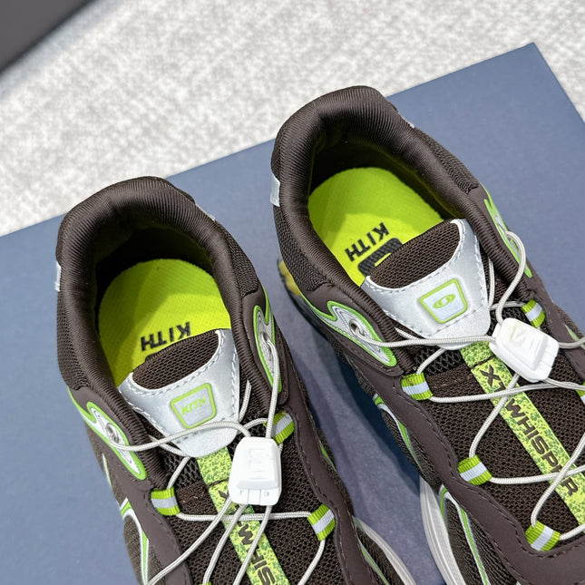 ALO 25S SALOMON XT WHISPER 40 MM IN BLACK AND GREEN MESH FABRIC