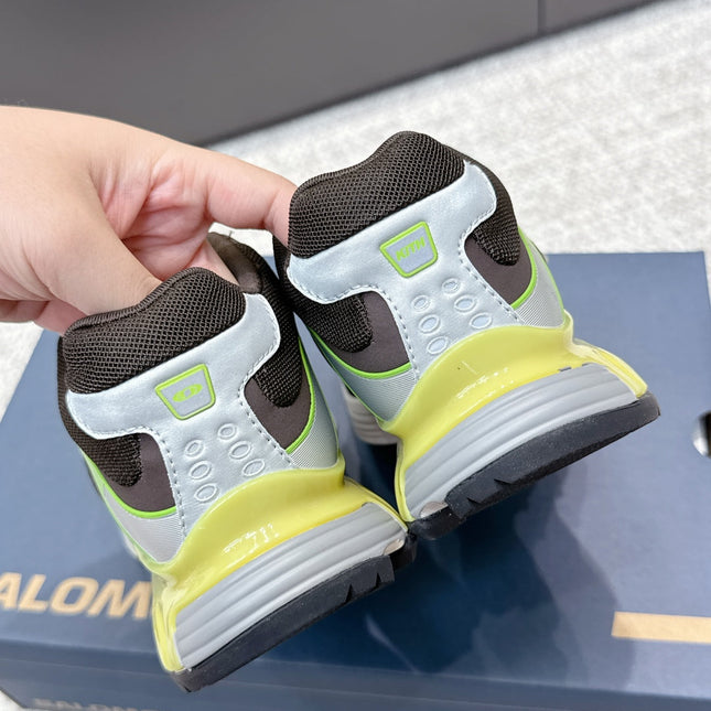 ALO 25S SALOMON XT WHISPER 40 MM IN BLACK AND GREEN MESH FABRIC