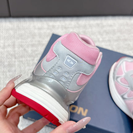 ALO 25S SALOMON XT WHISPER 40 MM IN LIGHT PINK MESH FABRIC AND GREY LAMBSKIN