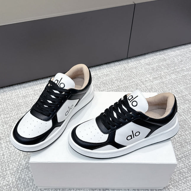 ALO 25S SNEAKER IN BLACK AND WHITE LAMBSKIN