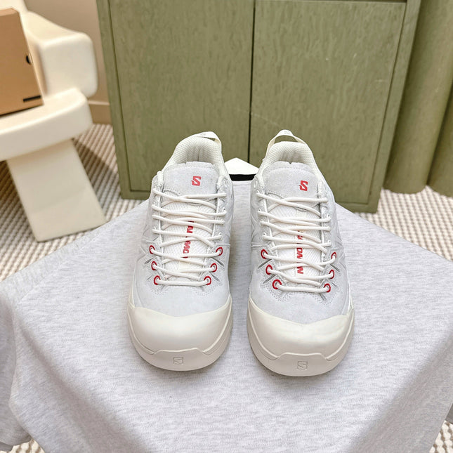 ALO 25S SALOMON X-ALP PANHUI SNEAKER IN WHITE SUEDE