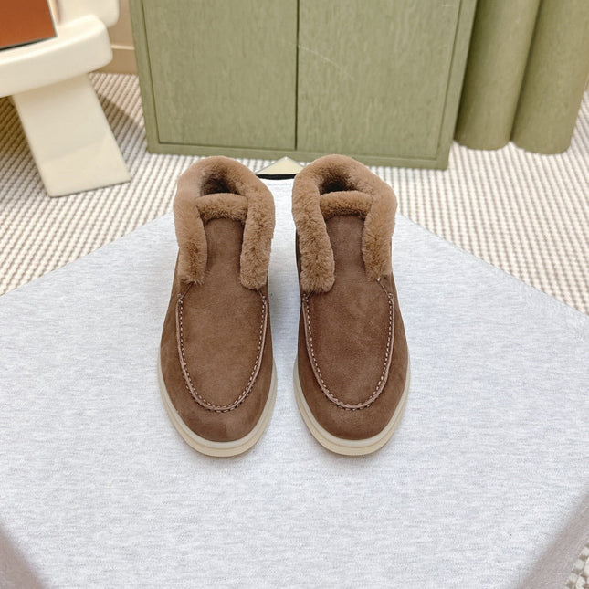 LP 25S SUMMER CHARMS WALK LOAFERS IN BROWN SUEDE AND FLEECE