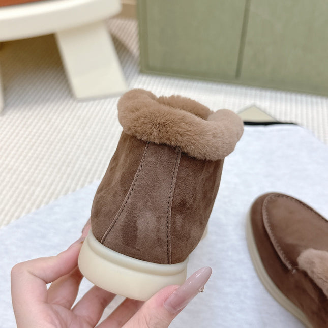 LP 25S SUMMER CHARMS WALK LOAFERS IN BROWN SUEDE AND FLEECE
