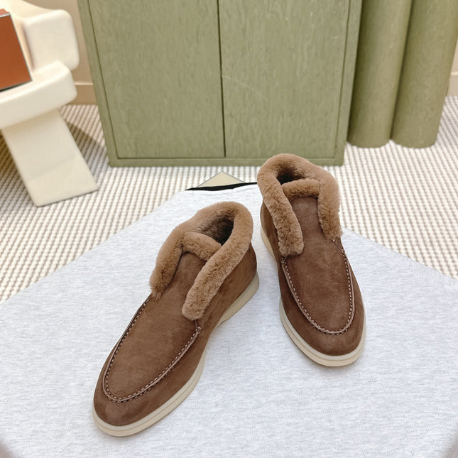 LP 25S SUMMER CHARMS WALK LOAFERS IN BROWN SUEDE AND FLEECE