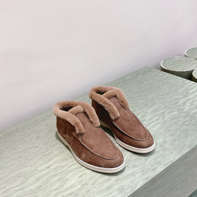 LP 25S SUMMER CHARMS WALK LOAFERS IN BROWN SUEDE AND FLEECE