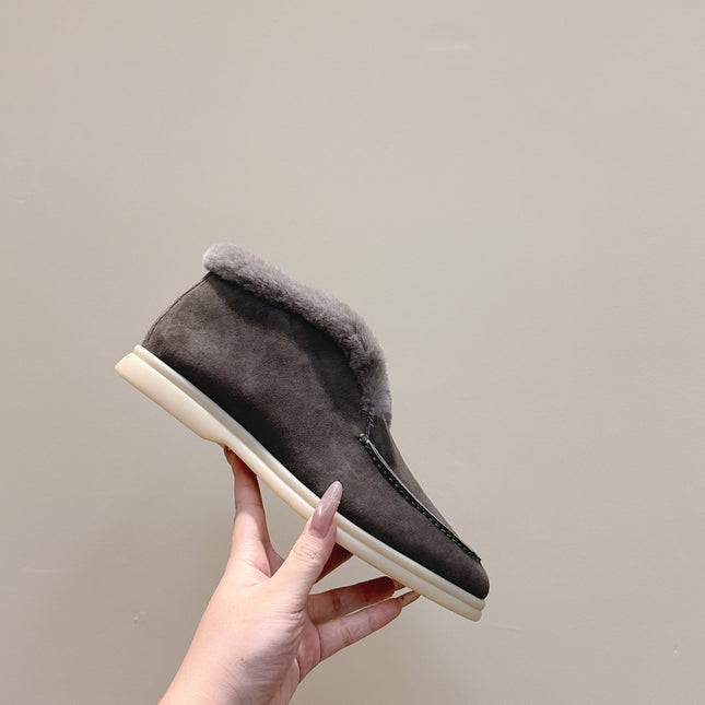 LP 25S SUMMER CHARMS WALK LOAFERS IN SMOKE GREY SUEDE AND FLEECE