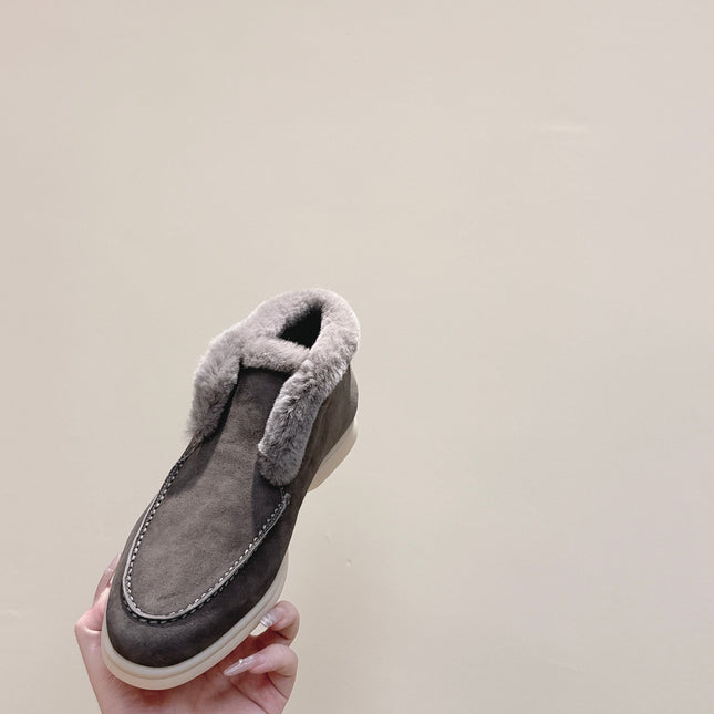 LP 25S SUMMER CHARMS WALK LOAFERS IN SMOKE GREY SUEDE AND FLEECE