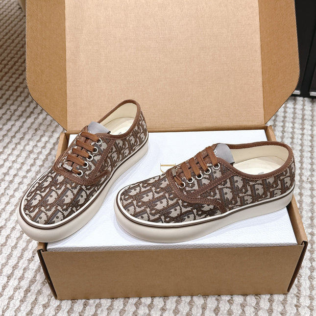 DIOR 26S SALTWIND SNEAKER IN BROWN FABRIC STYLE 6