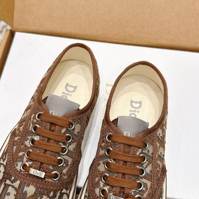DIOR 26S SALTWIND SNEAKER IN BROWN FABRIC STYLE 6