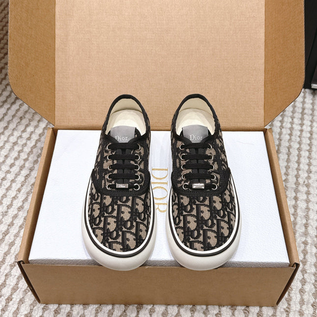 DIOR 26S SALTWIND SNEAKER IN BROWN BLACK FABRIC