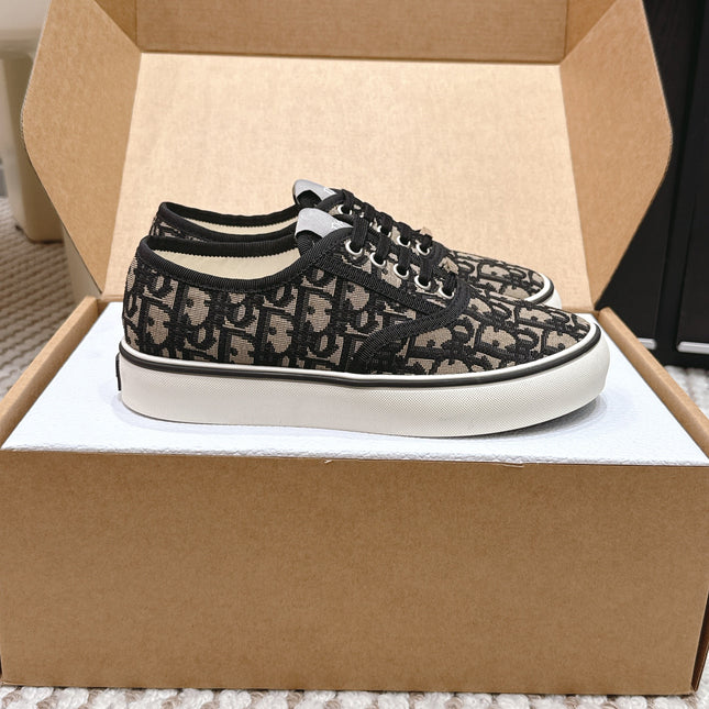 DIOR 26S SALTWIND SNEAKER IN BROWN BLACK FABRIC