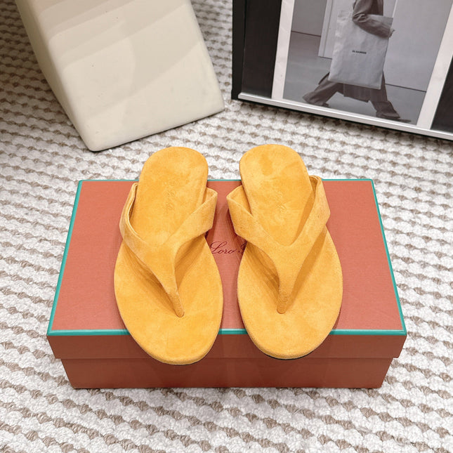 LP 26S THONG SANDALS IN GOLDEN YELLOW SUEDE