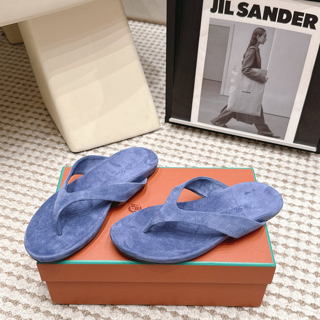LP 26S THONG SANDALS IN PERIWINKLE BLUE SUEDE