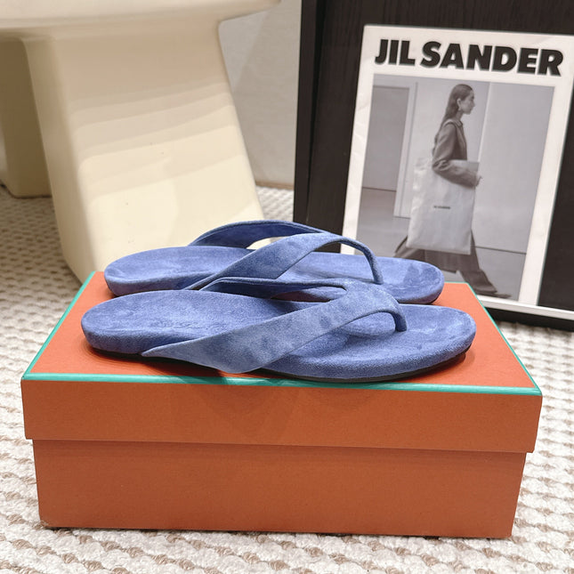 LP 26S THONG SANDALS IN PERIWINKLE BLUE SUEDE
