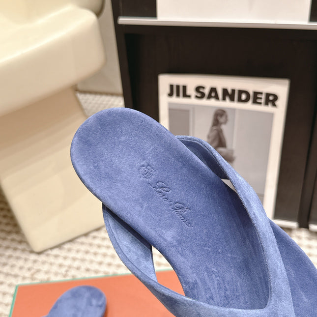 LP 26S THONG SANDALS IN PERIWINKLE BLUE SUEDE