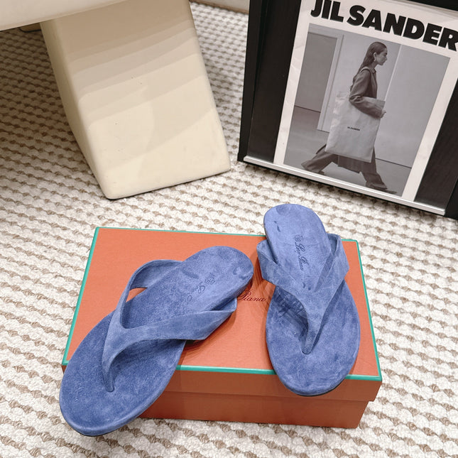 LP 26S THONG SANDALS IN PERIWINKLE BLUE SUEDE