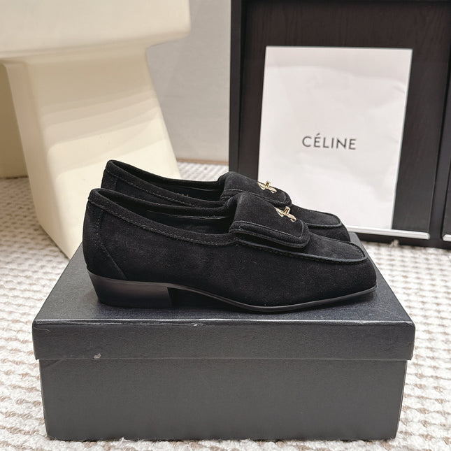 CHANEL 26S LOAFERS IN BLACK SUEDE WITH GOLD-TONE CC LOGO
