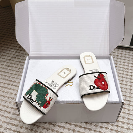 DIOR 26S D-WAY SLIDE IN MULTICOLOR CANVAS STYLE 07