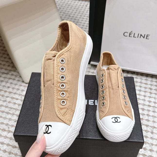 CHANEL 26S SNEAKERS IN BEIGE CANVAS
