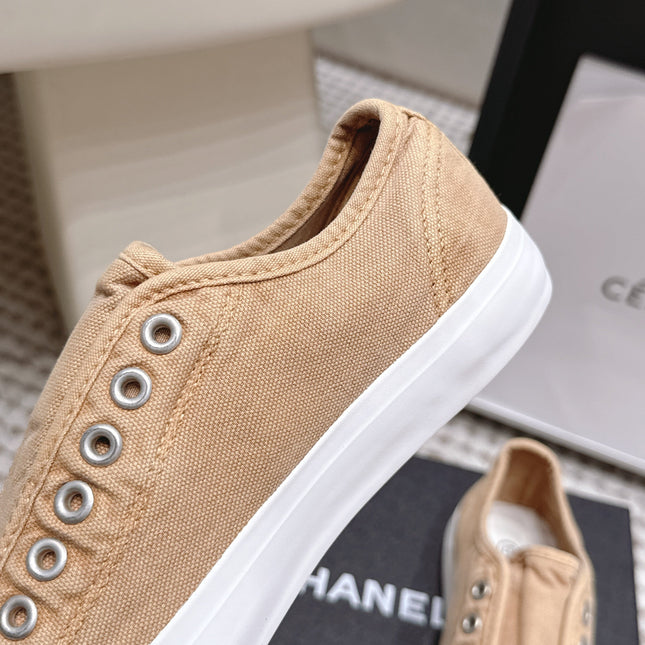 CHANEL 26S SNEAKERS IN BEIGE CANVAS