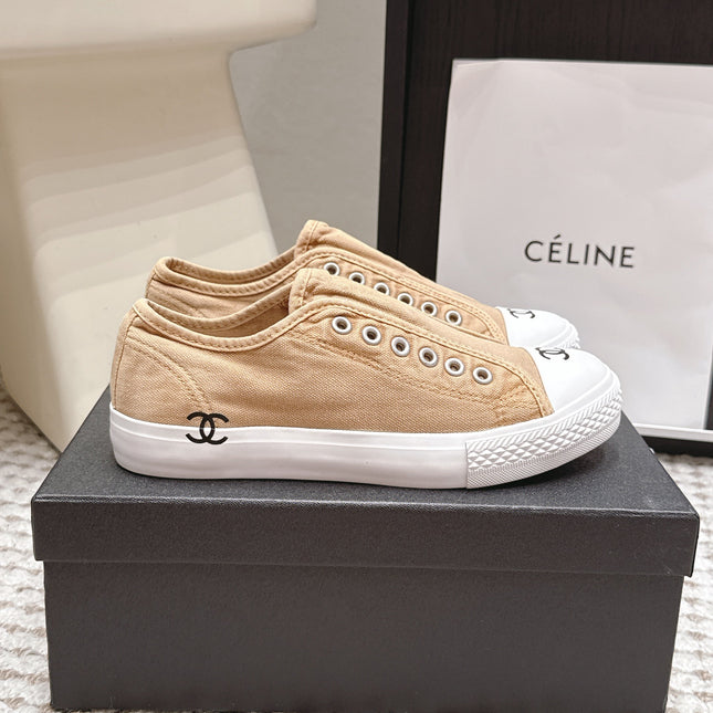 CHANEL 26S SNEAKERS IN BEIGE CANVAS