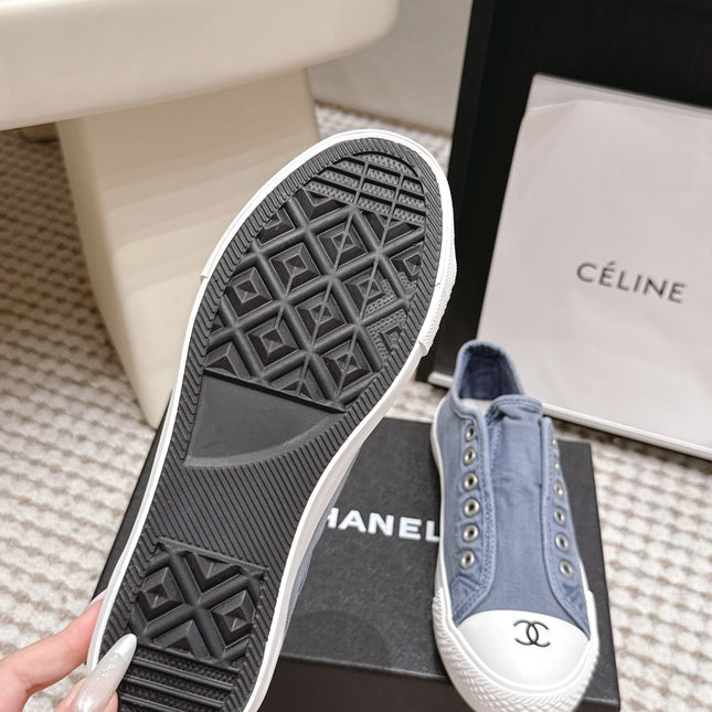 CHANEL 26S SNEAKERS IN BLUE DENIM