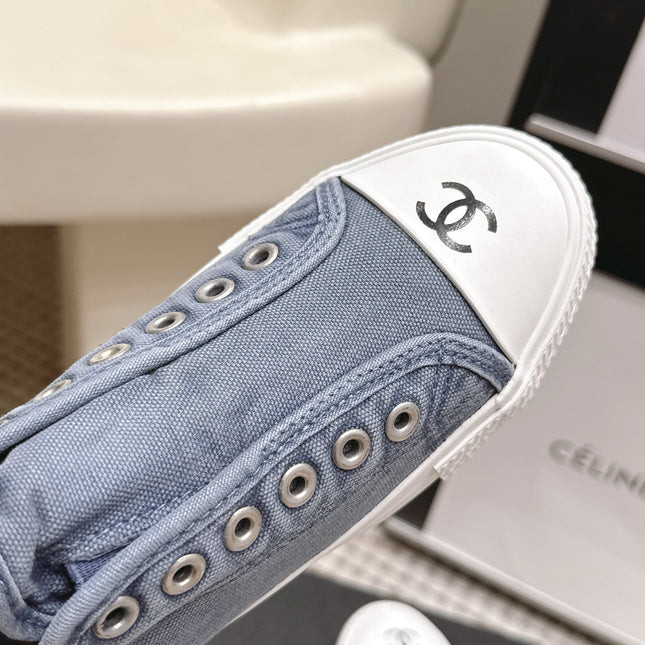 CHANEL 26S SNEAKERS IN BLUE DENIM
