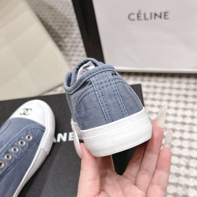 CHANEL 26S SNEAKERS IN BLUE DENIM