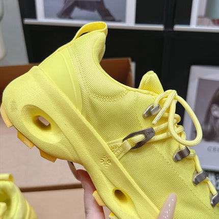 LOEWE 26S LOW TOP SNEAKERS 45MM IN YELLOW FABRIC WITH RUBBER SILVER HARDWARE