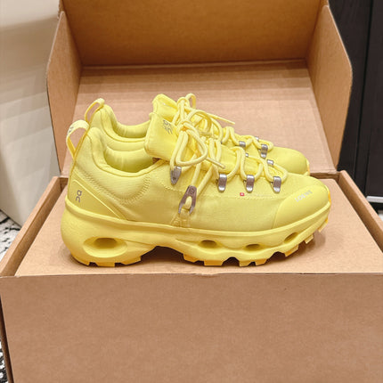 LOEWE 26S LOW TOP SNEAKERS 45MM IN YELLOW FABRIC WITH RUBBER SILVER HARDWARE