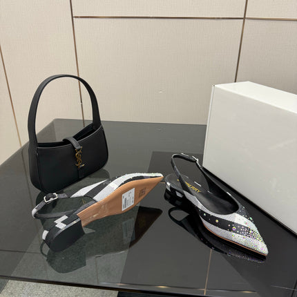 BURBERRY 26S SLINGBACK IN STRIPED COLOR COORDINATION FABRIC STYLE 3