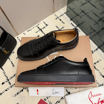 CHRISTIAN LOUBOUTIN 26S SNEAKERS IN BLACK SMOOTH CALFSKIN