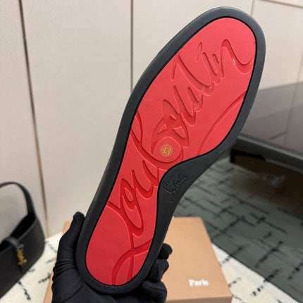 CHRISTIAN LOUBOUTIN 26S SNEAKERS IN BLACK SMOOTH CALFSKIN