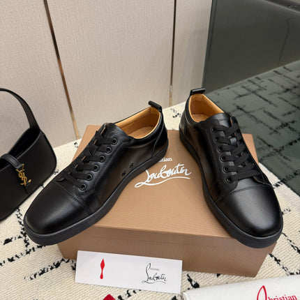 CHRISTIAN LOUBOUTIN 26S SNEAKERS IN BLACK SMOOTH CALFSKIN
