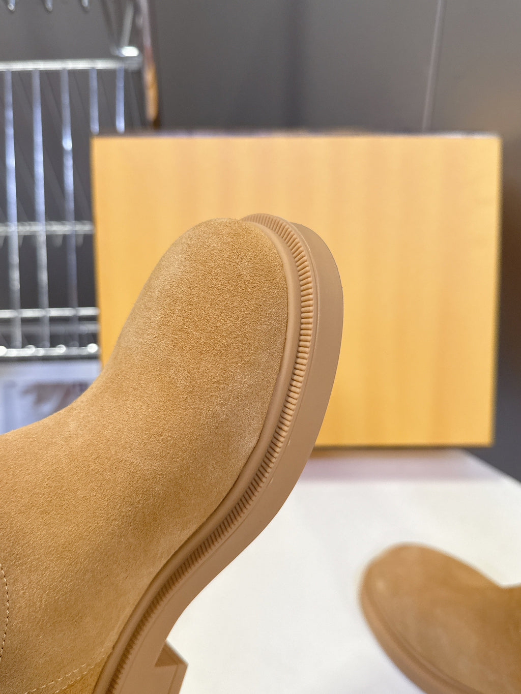 FENDI 25S BOOTS IN GOLDEN BROWN SUEDE