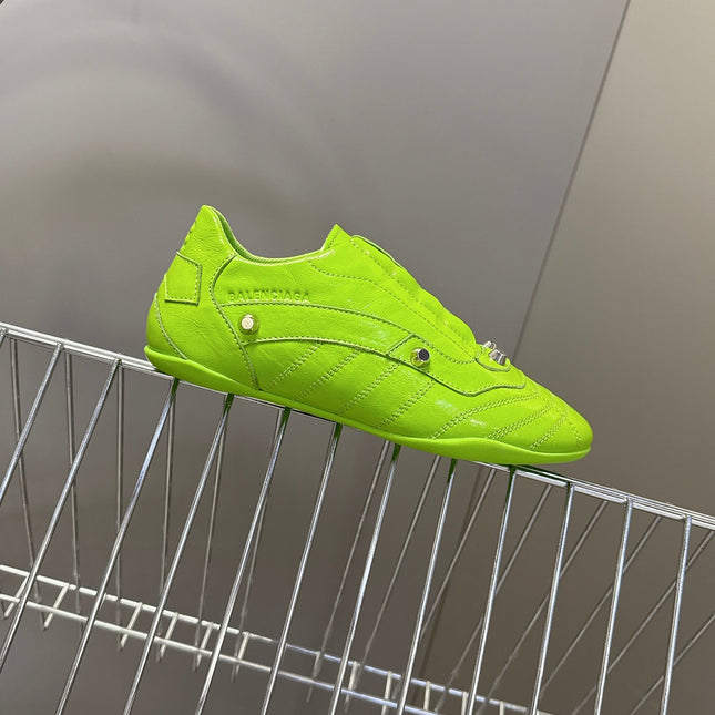 BALENCIAGA 25S SNEAKER IN GREEN CALFSKIN