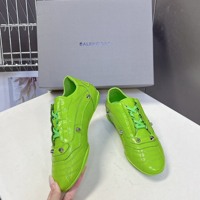 BALENCIAGA 25S SNEAKER IN GREEN CALFSKIN