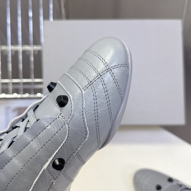 BALENCIAGA 25S SNEAKER IN GREY CALFSKIN