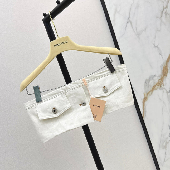 MIUMIU 26S DENIM TUBE TOP 970