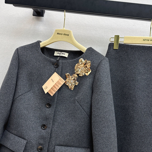 MIUMIU JACKET AND SKIRT SET STYLE 621
