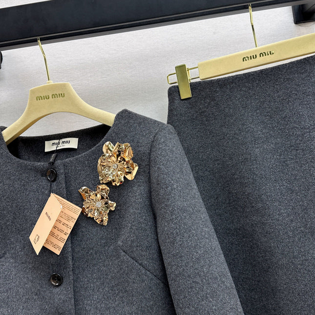MIUMIU JACKET AND SKIRT SET STYLE 621