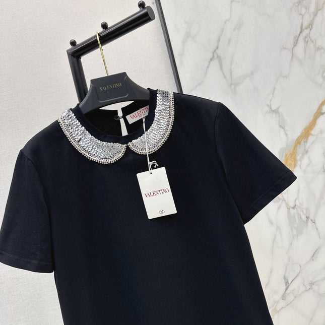VALENTINO 26S PETER PAN COLLAR T-SHIRT STYLE 47