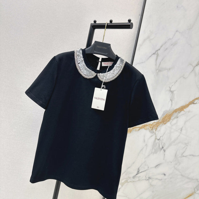 VALENTINO 26S PETER PAN COLLAR T-SHIRT STYLE 47